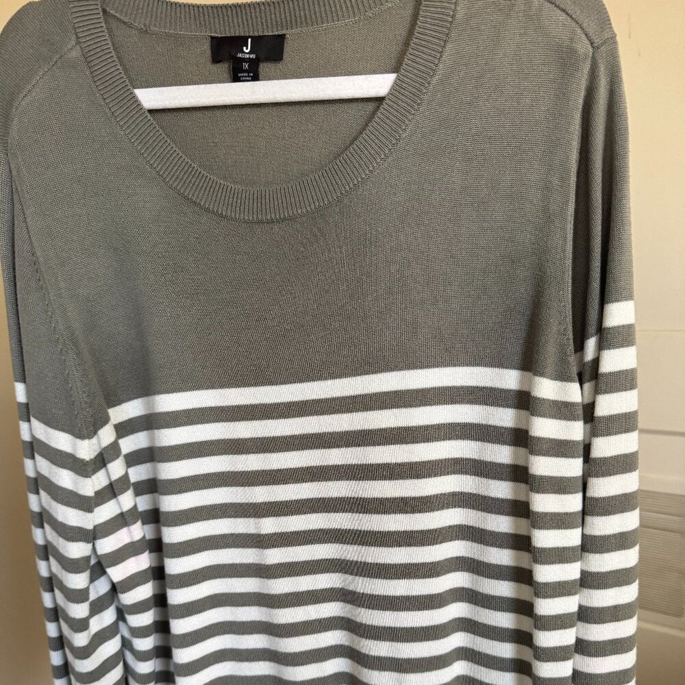 Jason Wu Green Striped Sweater